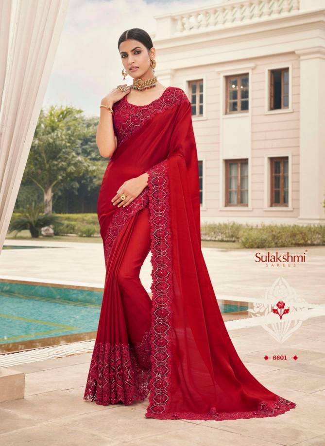 SULAKSHAMI MOHANA Latest Fancy Designer Georgette Embroidered Party Wear Traditional Look Stylish Fancy Saree Collection